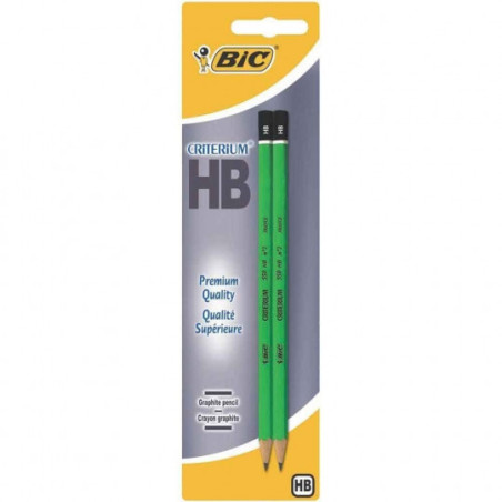 Pochette de 2 Crayons de bois Criterium 550 Graphite HB - BIC - 3CCO1552/HB