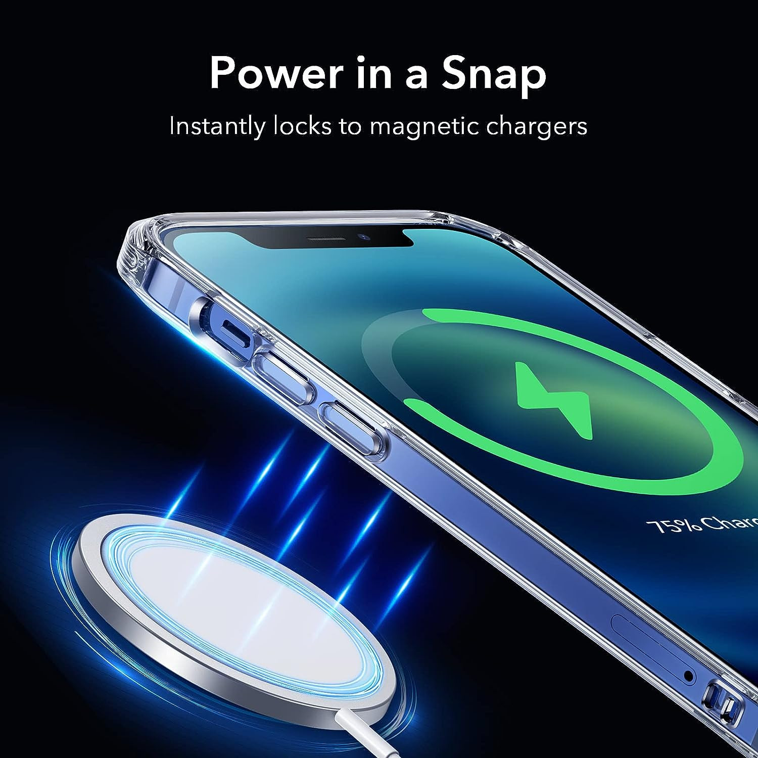 Coque magnétique avec plaque en verre iPhone 12 Pro Max - Coque