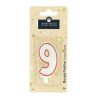 Bougie Chiffre pailletté avec Pied N°9 - DEVINEAU - 7682777