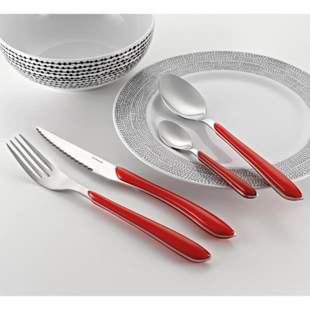 Ménagère 24 Pièces Eclat Inox/Rouge - AMEFA - AMEECLATR24P