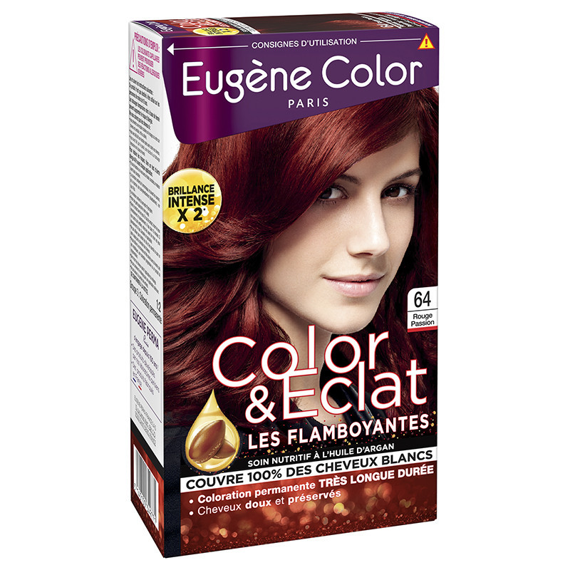 Coloration cheveux permanente Color et éclat 64 Les Flamboyantes Rouge passion - EUGÈNE COLOR - 14B00004977