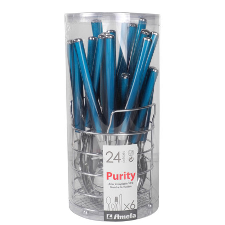 Ensemble de 24 couverts Purity bleu - AMEFA - AME871284