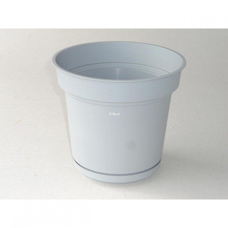 Pot rond Hydral Element Ø23cm Gris - TERAPLAST - TER-7023414