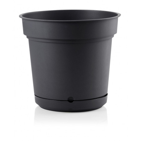 Pot rond Hydral Element Ø28cm Gris Anthracite - TERAPLAST - TER-7028005
