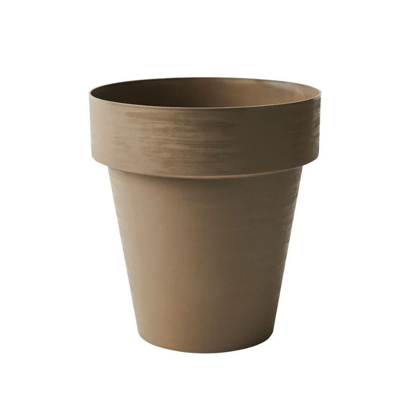 Pot rond Time Ø35cm Chocolat - TERAPLAST - TER-3035240