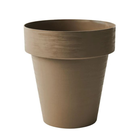 Pot rond Time Ø35cm Chocolat - TERAPLAST - TER-3035240