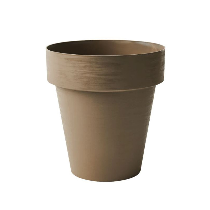 Pot rond Time Ø35cm Brun - TERAPLAST - TER-3035406
