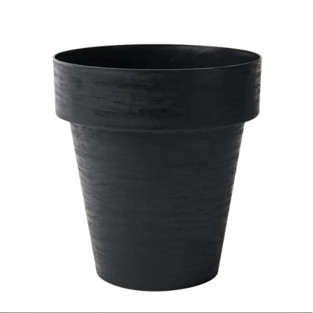 Pot rond Time Ø40cm Noir - TERAPLAST - TER-3040238