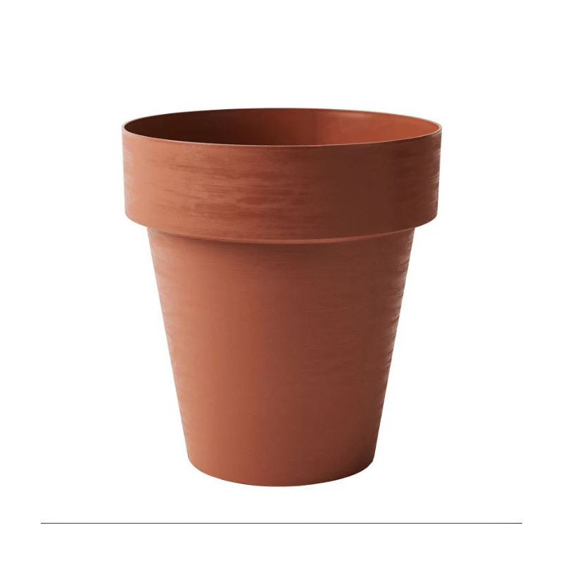 Pot rond Time Ø40cm Brun - TERAPLAST - TER-3040406