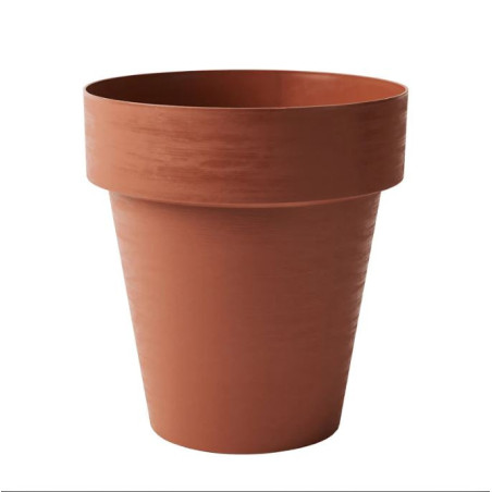 Pot rond Time Ø40cm Brun - TERAPLAST - TER-3040406
