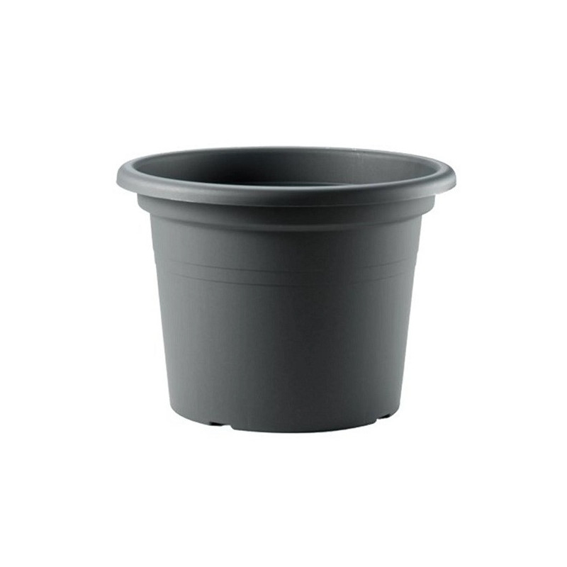 Pot cylindrique en plastique Basic Ø40cm Anthracite - TERAPLAST - TER-1040005