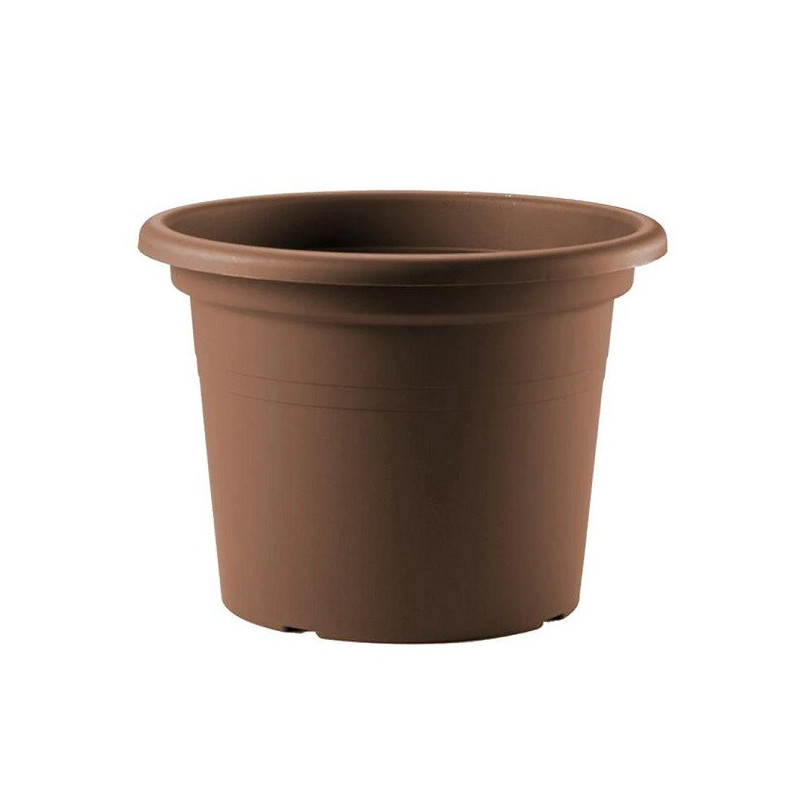 Pot cylindrique en plastique Basic Ø40cm Cacao - TERAPLAST - TER-1040408