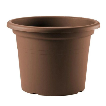 Pot cylindrique en plastique Basic Ø40cm Cacao - TERAPLAST - TER-1040408