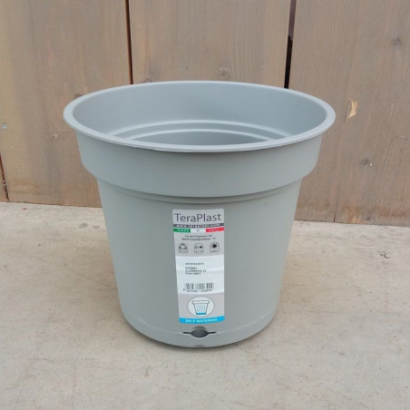 Pot rond Hydral Element Ø28cm Gris brouillard - TERAPLAST - TER-7028414