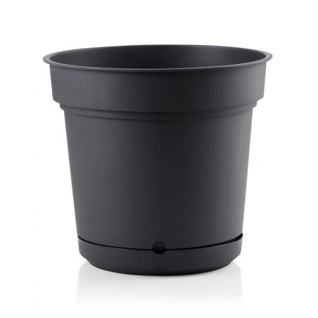 Pot rond Hydral Element Ø33cm Anthracite - TERAPLAST - TER-7033005