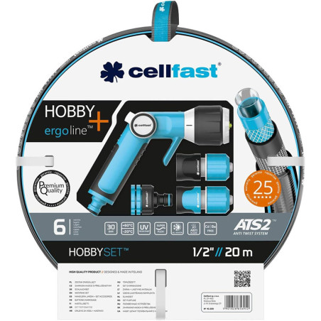 Kit d'arrosage Hobby ErgoLine G1/2 20m - CELLFAST - CEL-16-209