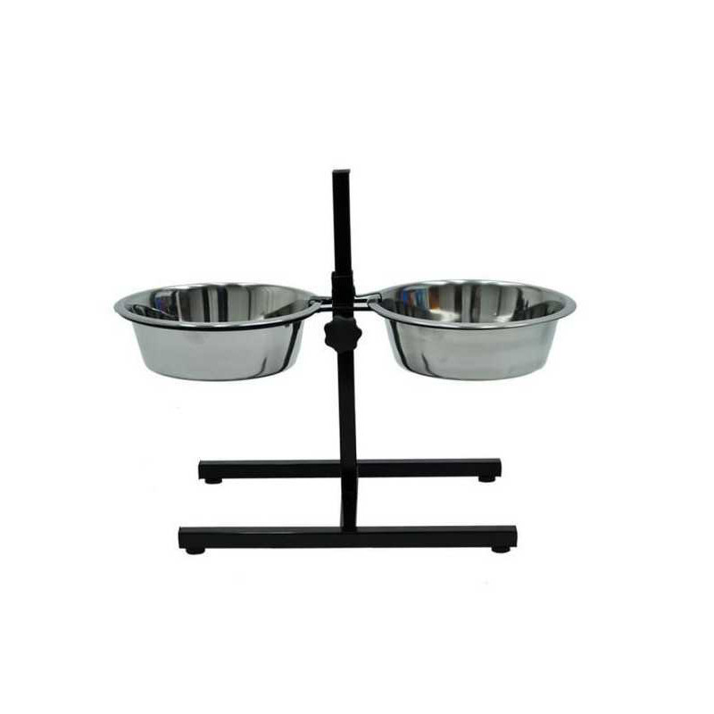 Bar à chien avec 2 mangeoires inox 2 x 2500 ml - VADIGRAN - VAD-14924