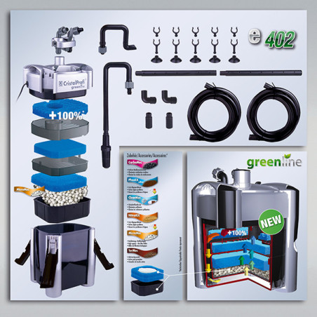Filtre extérieur pour aquariums CristalProfi e402 Greenline - JBL - JBL-6028000