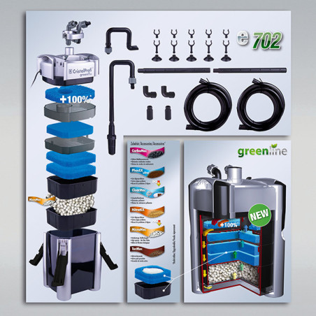 Filtre extérieur pour aquariums CristalProfi e702 Greenline - JBL - JBL-6028100