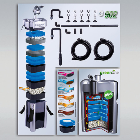 Filtre extérieur pour aquariums CristalProfi e902 Greenline - JBL - JBL-6028200