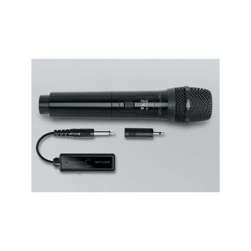 Microphone sans fil avec afficheur à LED Noir - MUSE
