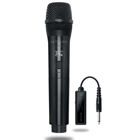Microphone sans fil avec afficheur à LED Noir - MUSE