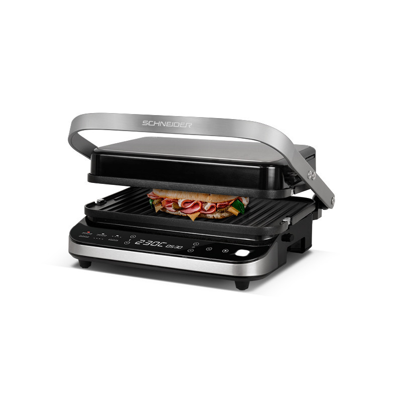 Grille-viandes 3en1 2000W Inox - SCHNEIDER - SCGR2000X