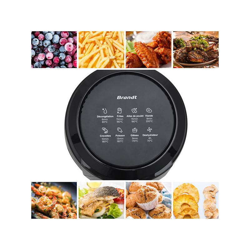 Friteuse sans huile à air chaud 3,5L 1500W Noir - BRANDT - FRIAF35B
