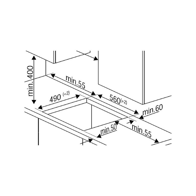 Plaque de cuisson induction encastrable 3 foyers Noir - BEKO - HII63201FMT