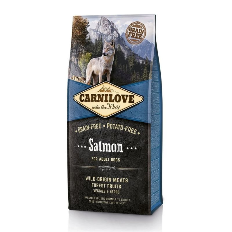 Croquettes pour chien adulte au saumon 12kg - CARNILOVE 