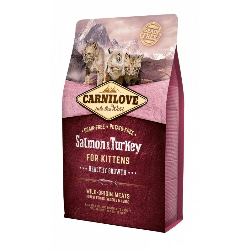 Croquettes pour chaton au saumon & dinde 2kg - CARNILOVE 