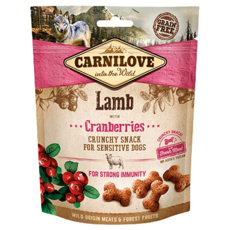 Friandise pour chien Crunchy à l’agneau & aux cranberries 200g - CARNILOVE