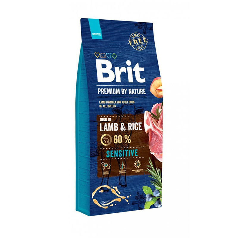 Croquettes pour chien adulte Premium agneau & riz 15kg - BRIT - B50
