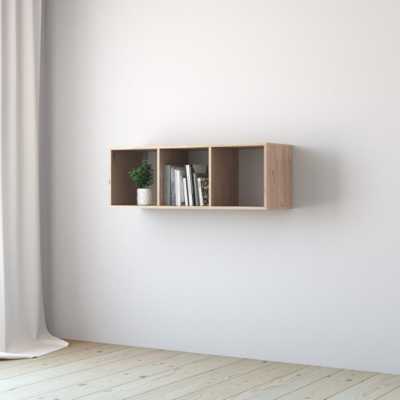 Etagère 3 cases chêne SPACEO KUB