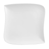 Assiette à dessert carrée "Vague" 21cm en porcelaine - SECRET DE GOURMET