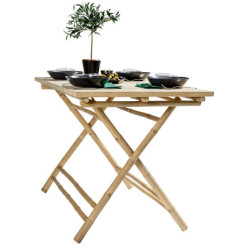 Table en bambou - 117x68x74cm