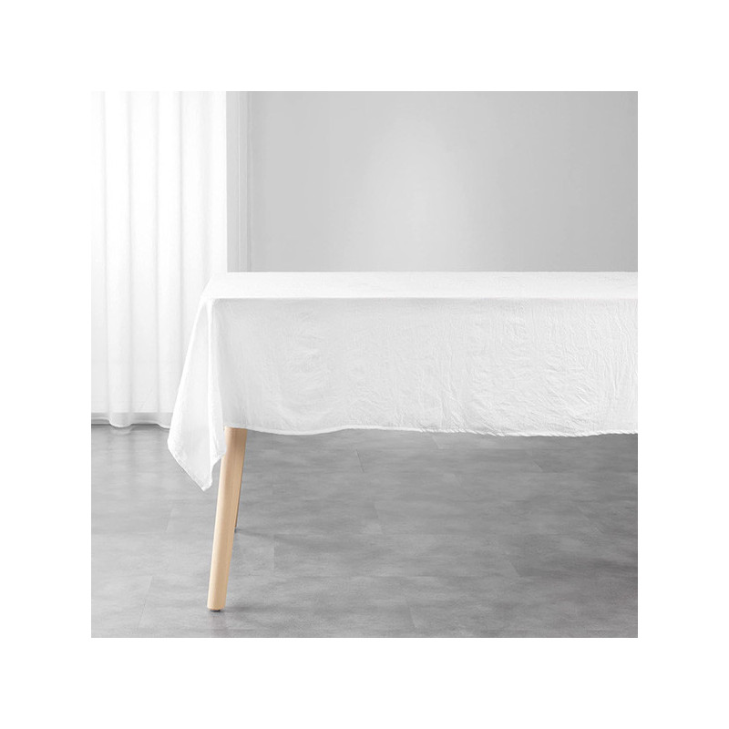 Nappe Rectangulaire Microfibre Unie Suzy 140x240cm Blanc 