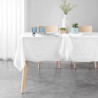 Nappe Rectangulaire Microfibre Unie Suzy 140x240cm Blanc 
