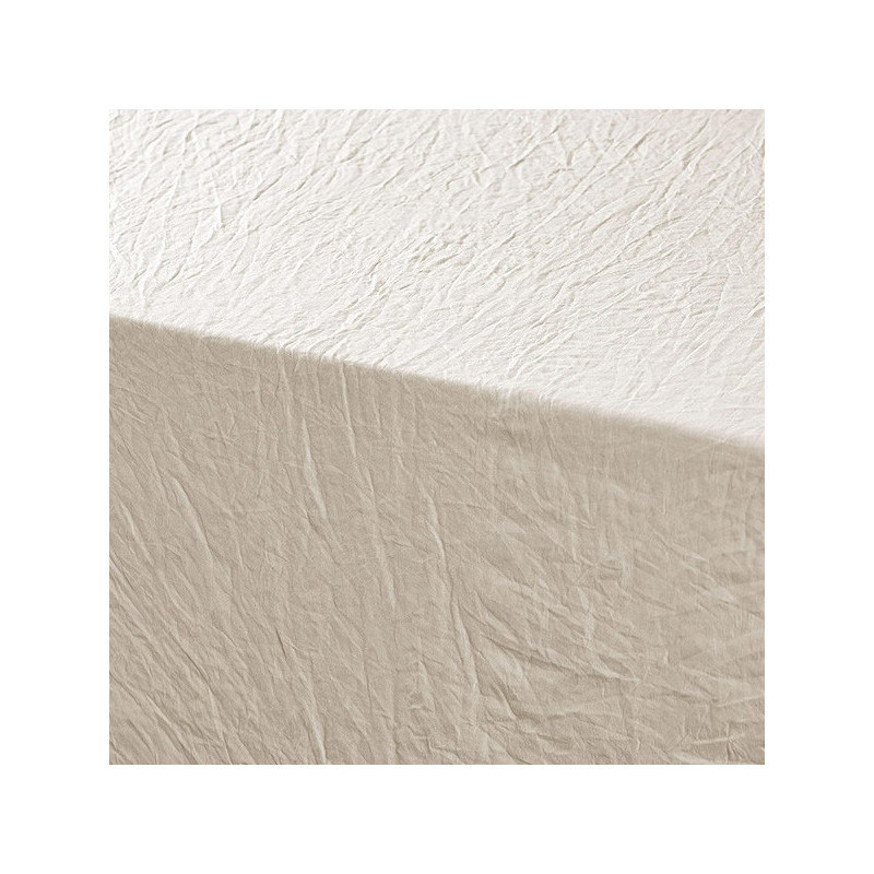 Nappe Rectangle Microfibre Unie Lavee Suzy 140x240cm Naturel - DOUCEUR D'INTERIEUR - 1723120