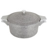 Cocotte traditionnelle en fonte 20cm Gris pierre - KLAUS 