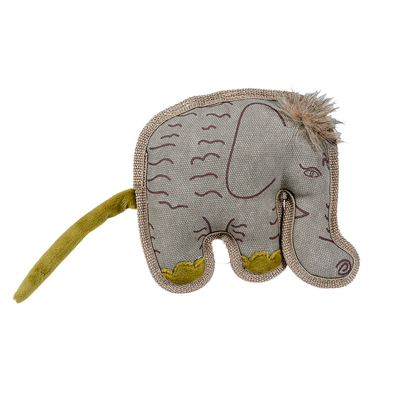 Jouet pour chien Canvas Eléphant 18cm - VADIGRAN - VAD-13991