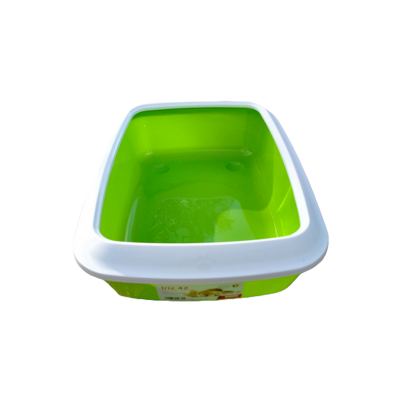 Bac à litière pour chat Iriz42 bord Citron Vert/Blanc - SAVIC - VAD-2747