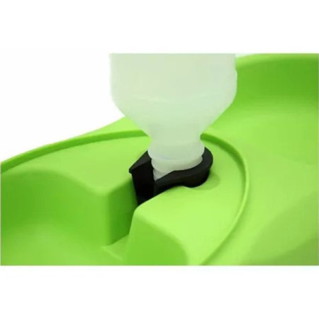 Abreuvoir/mangeoire + Bouteille 500ml Vert/Blanc - SPEEDY PET - INA-34598