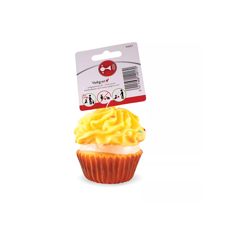 Jouet pour chien Vinyl couineur cupcake 8cm - VADIGRAN - VAD-14017