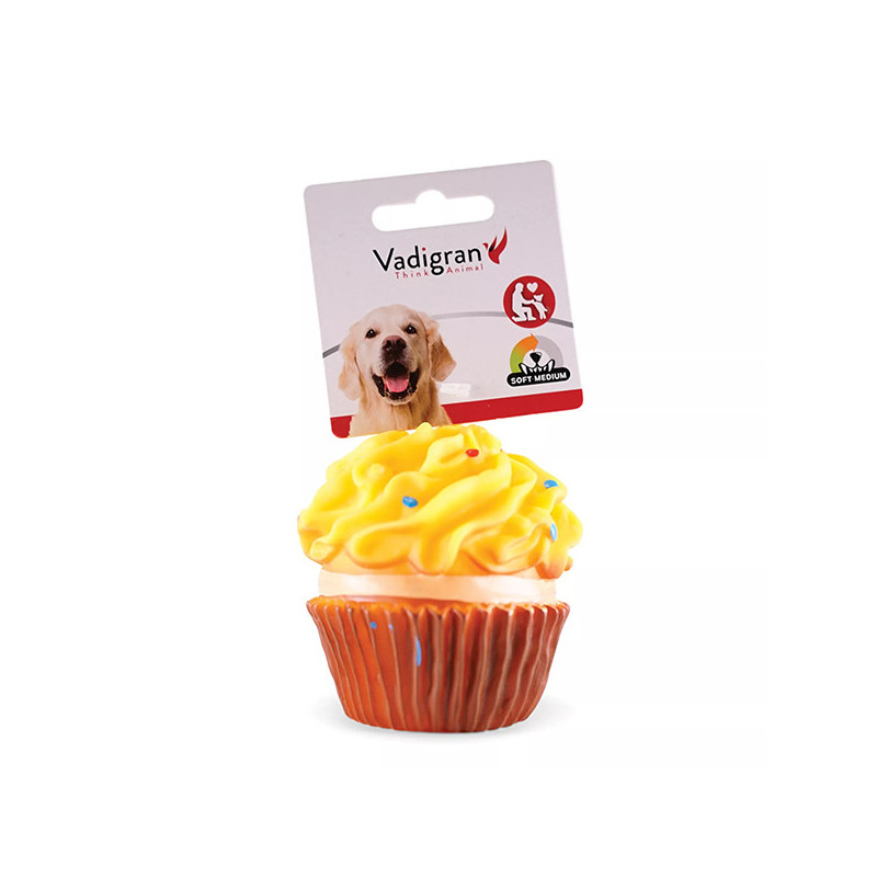 Jouet pour chien Vinyl couineur cupcake 8cm - VADIGRAN - VAD-14017