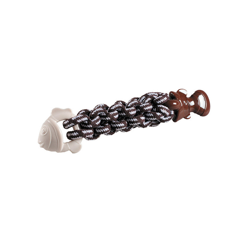 Jouet pour chien TPR verrouillable poisson saveur poulet 28cm Marron/Blanc - VADIGRAN - VAD-14074