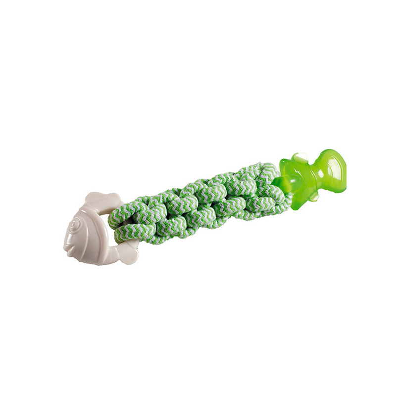 Jouet pour chien TPR verrouillable poisson saveur menthe 28cm Vert/Blanc - VADIGRAN - VAD-14077
