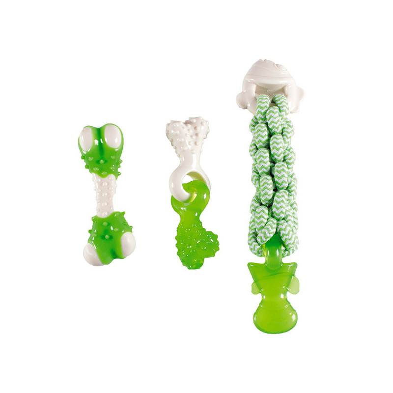 Jouet pour chien TPR verrouillable poisson saveur menthe 28cm Vert/Blanc - VADIGRAN - VAD-14077