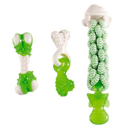Jouet pour chien TPR verrouillable poisson saveur menthe 28cm Vert/Blanc - VADIGRAN - VAD-14077