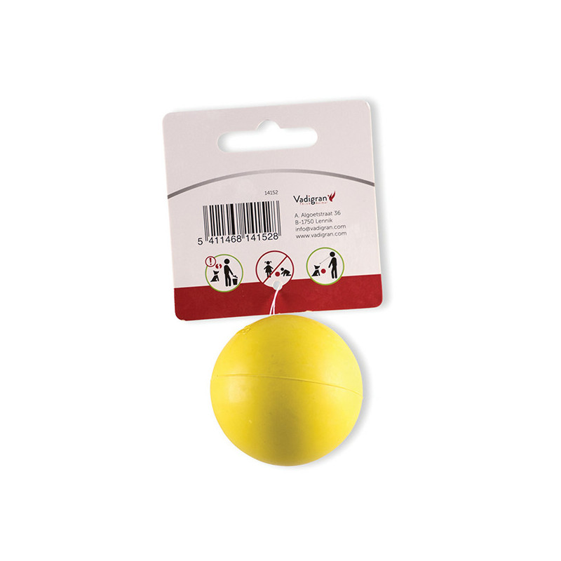 Jouet pour chien balle caoutchouc Ø5cm Jaune - VADIGRAN - VAD-14152